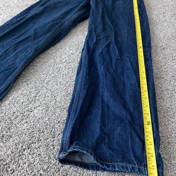 BDG Jeans Women’s Size 28 Dark Wash High Rise Tapered Baggy Zip Fly Button Close - Picture 5 of 10